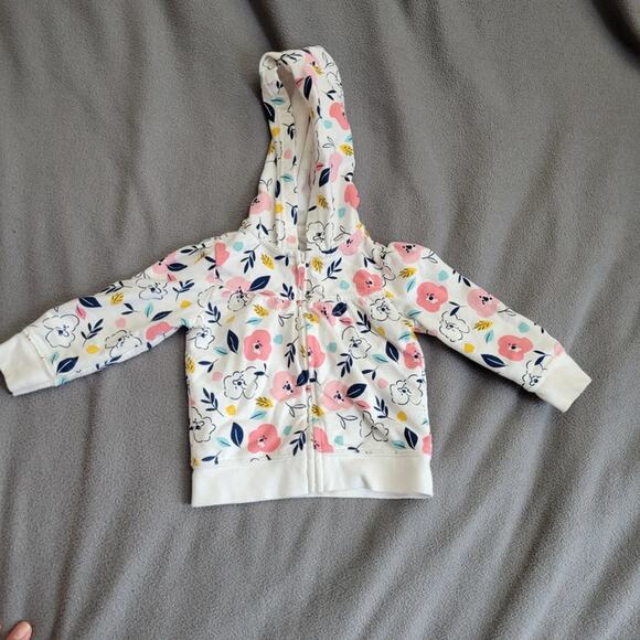 Carter's Other - Simple Joys by Carters Baby Girls Floral Jacket 6 9 Months Pink White